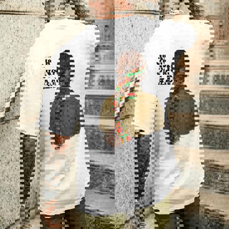 クルディスタン・ノウルーズ、ジン、ジヤン、アザディ・ロジャワ、クルディスタンが大好き メンズTシャツ バックプリント 彼への贈り物