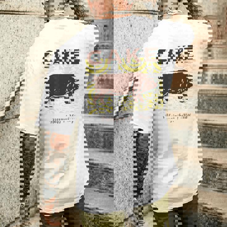 ケーキ 長引き The Magic メンズTシャツ バックプリント 彼への贈り物