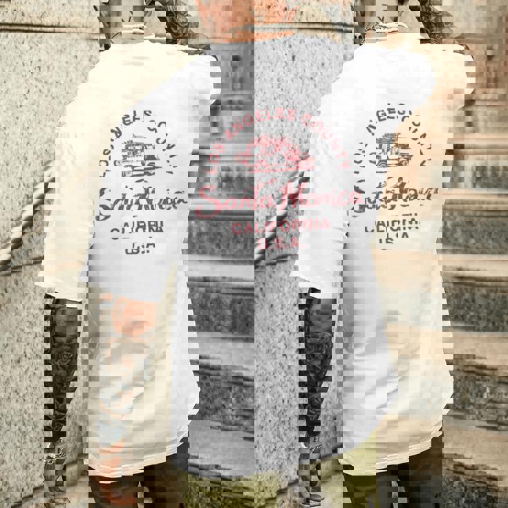 サンタモニカ カリフォルニア メンズTシャツ バックプリント 彼への贈り物