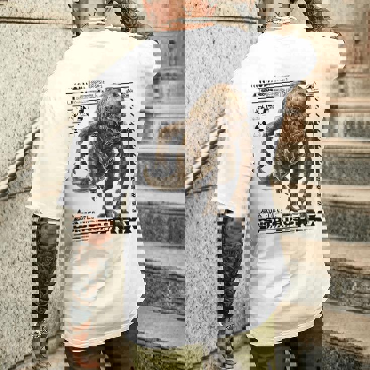 ジュラシック・ワールド Distortus Rex Ingenpecies File メンズTシャツ バックプリント 彼への贈り物