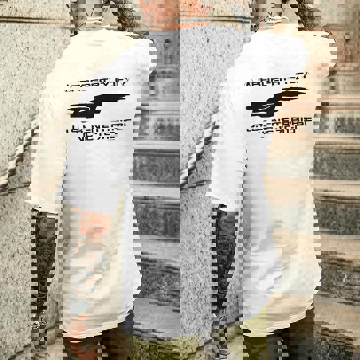 スタートレック 次世代uSSエンタープライズプロファイル メンズTシャツ バックプリント 彼への贈り物