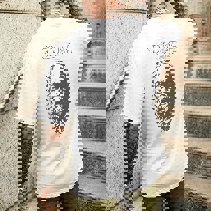 ソクラテスtシャツ 古代ギリシャ哲学者 メンズTシャツ バックプリント 彼への贈り物