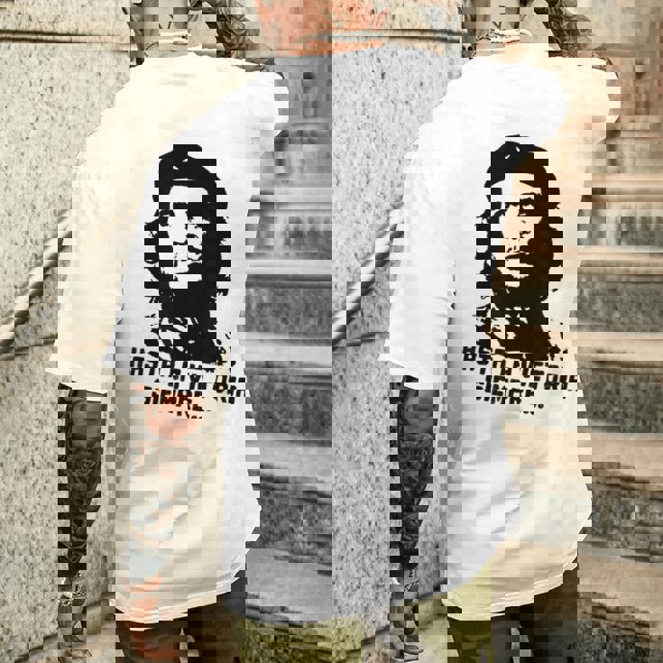 チェ・ゲバラ・キューバ革命「ハスタ・ラ・ヴィクトリア・シェンプレ」 メンズTシャツ バックプリント 彼への贈り物