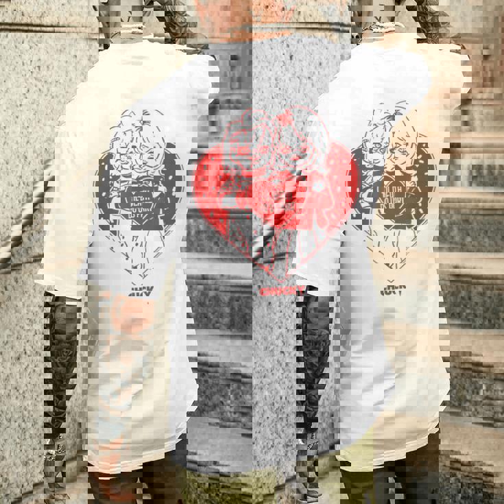 チャッキー＆ティファニーティル・デス・ドゥ・アス・パート・バレンタイン メンズTシャツ バックプリント 彼への贈り物