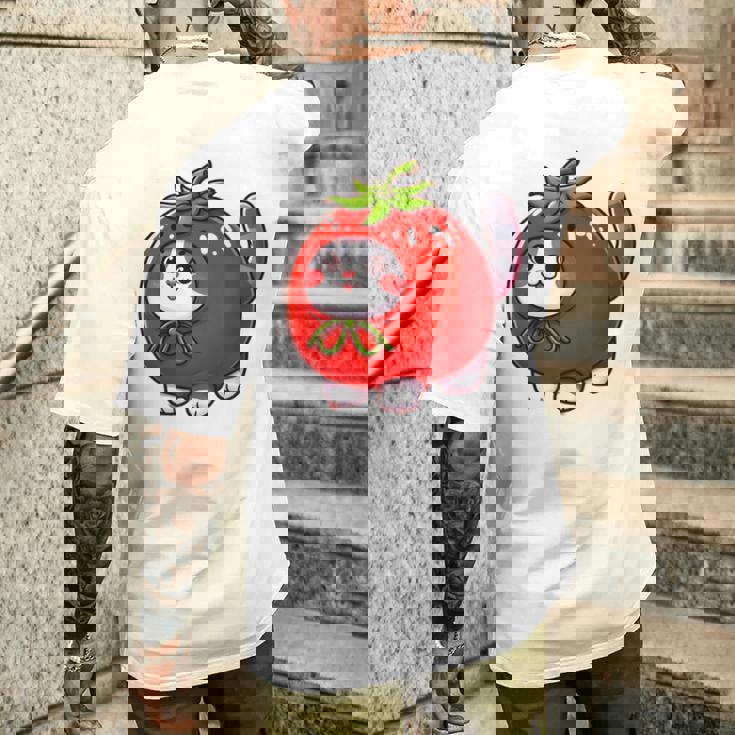 トマトの猫 コスチューム メンズTシャツ バックプリント 彼への贈り物