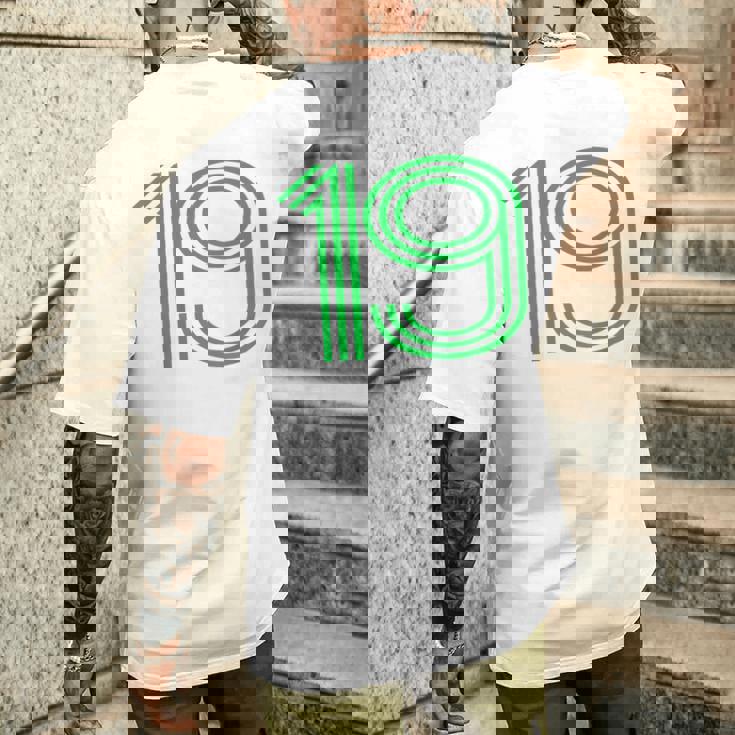 ナンバー19シャツ レトロユニフォーム ヨーロッパスタイル バックプリントジャージ メンズTシャツ バックプリント 彼への贈り物