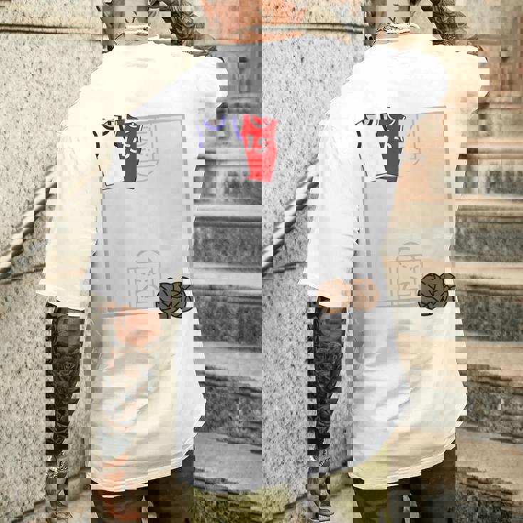 バスケットボール サイン帳 寄せ書き 色紙 先輩 先生 ありがとう、おつかれさま 贈る言葉 メッセージ メンズTシャツ バックプリント 彼への贈り物