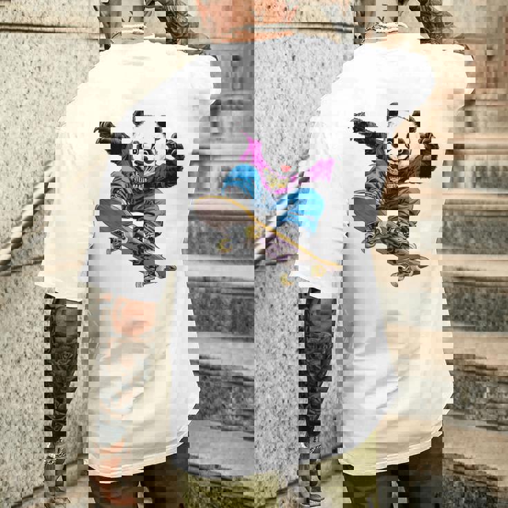 パンダベア スケートボード スケーター パンダベ メンズTシャツ バックプリント 彼への贈り物