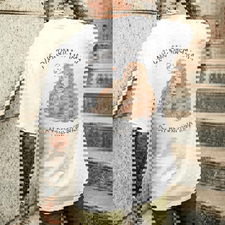 パンチとオランママのベスト・フレンズ・フォーエバー メンズTシャツ バックプリント 彼への贈り物