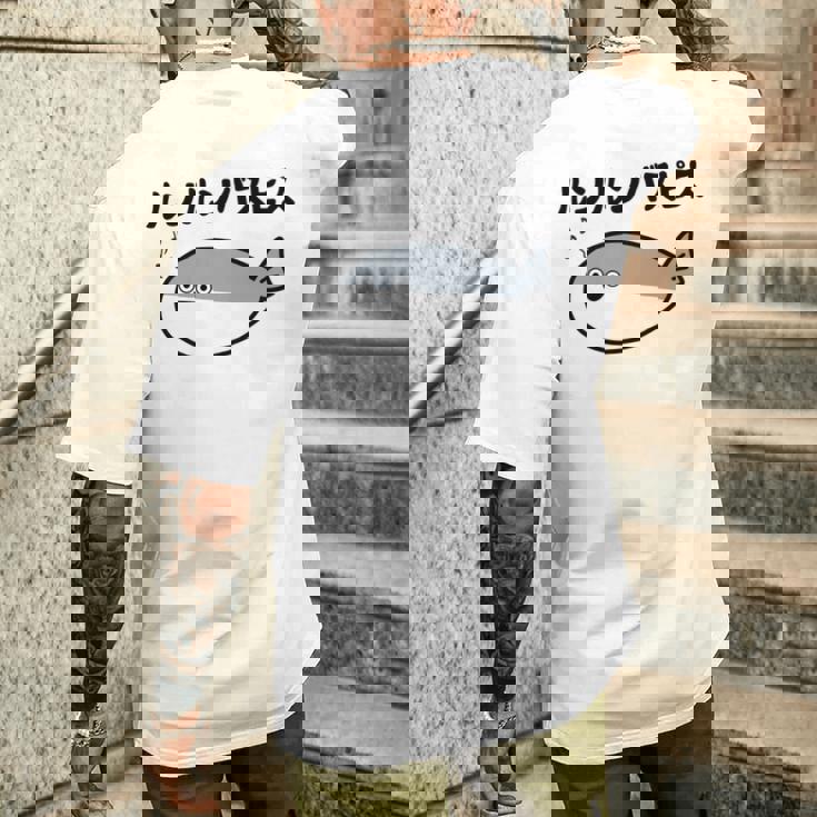 ルンルンバスピス サカバンバスピス 可愛い バズり 古代魚 喜怒哀楽 ネタ お笑い 面白 おもしろ ネタ 長袖tシャツ メンズTシャツ バックプリント 彼への贈り物