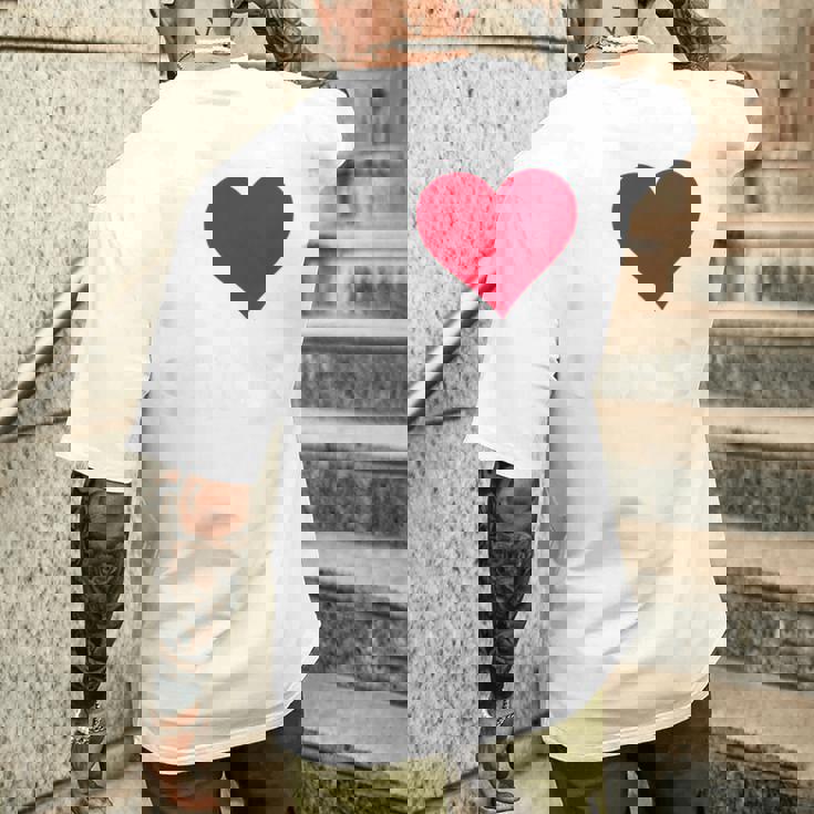 レッドハート I Lovehion メンズTシャツ バックプリント 彼への贈り物