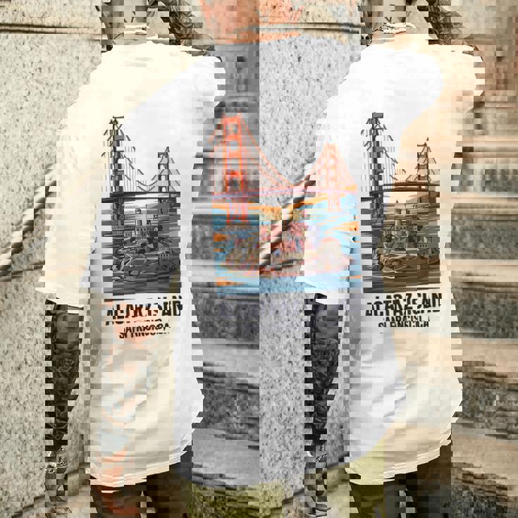 ヴィンテージ アルカトラズ島 サンフランシスコ ゴールデンゲート ベイエリア メンズTシャツ バックプリント 彼への贈り物