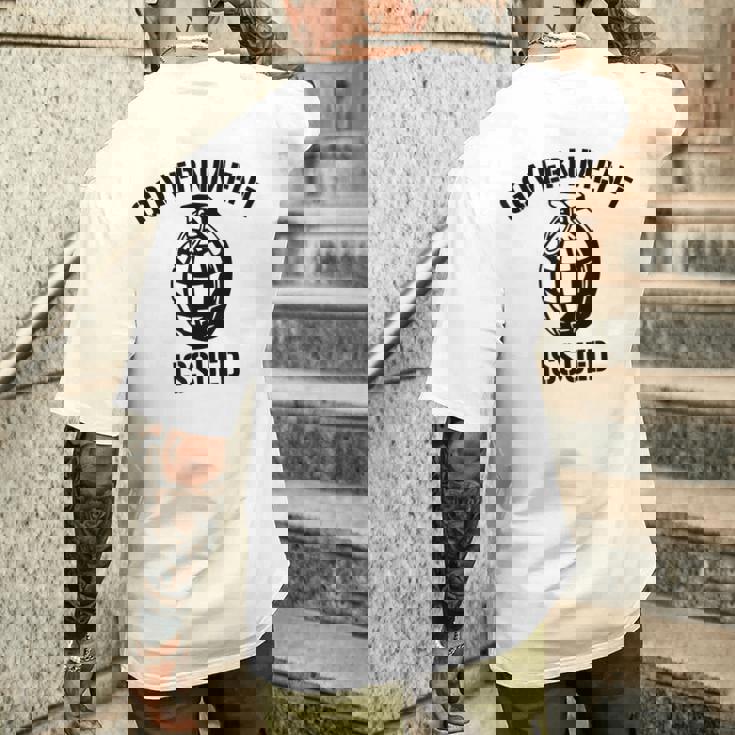 政府発行手榴弾シャツ メンズTシャツ バックプリント 彼への贈り物