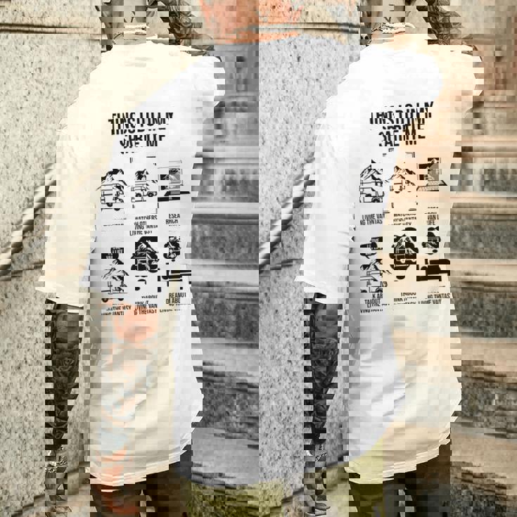 暇なときにやること、キャンピングカー、キャンピングカー メンズTシャツ バックプリント 彼への贈り物