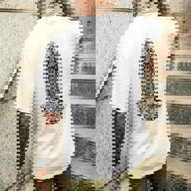 聖母デグアダルーペ サンマリア バックプリント クリスチャン メンズTシャツ バックプリント 彼への贈り物