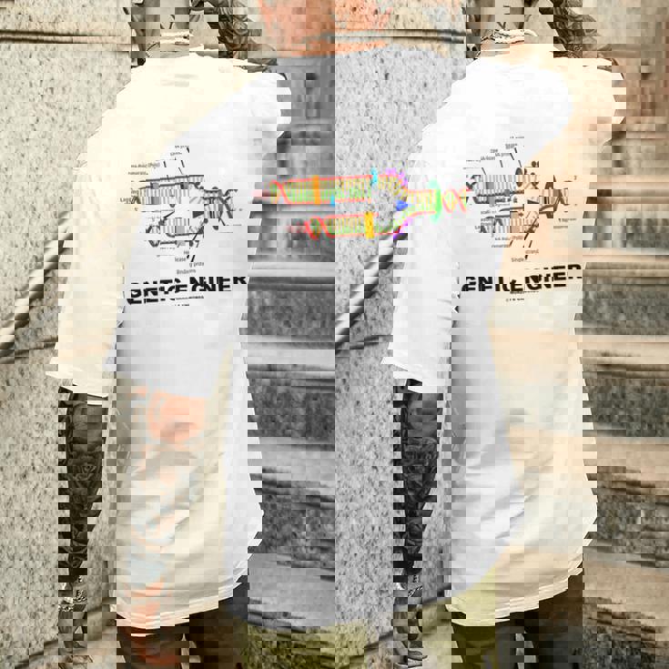 遺伝子工学者 Dna複製 分子生物学 ユーモア メンズTシャツ バックプリント 彼への贈り物