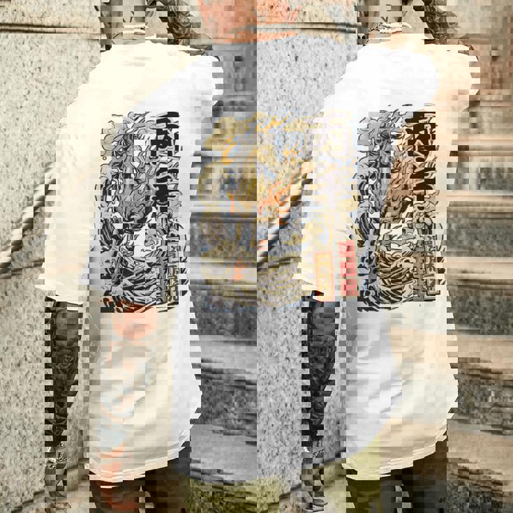 還暦 60歳 丙午 1966年生まれ 火の馬 和柄 波と炎の馬 ヴィンテージ 祝い デザイン メンズTシャツ バックプリント 彼への贈り物