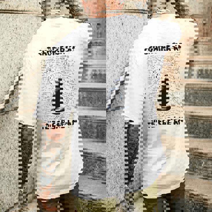 量子物理学教師シュレーディンガーの猫 脱出計画 メンズTシャツ バックプリント 彼への贈り物