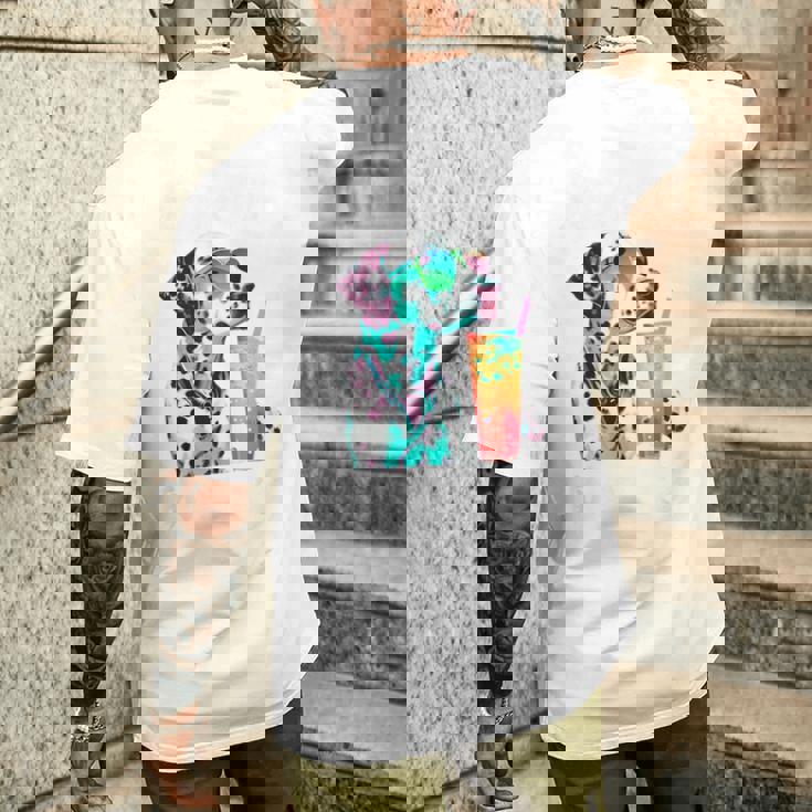 面白いtシャツ ダルメシアン イヌ わんこ メンズ 犬好き グッズ おもしろ 面白い 服 ネタ わんこ メンズTシャツ バックプリント 彼への贈り物