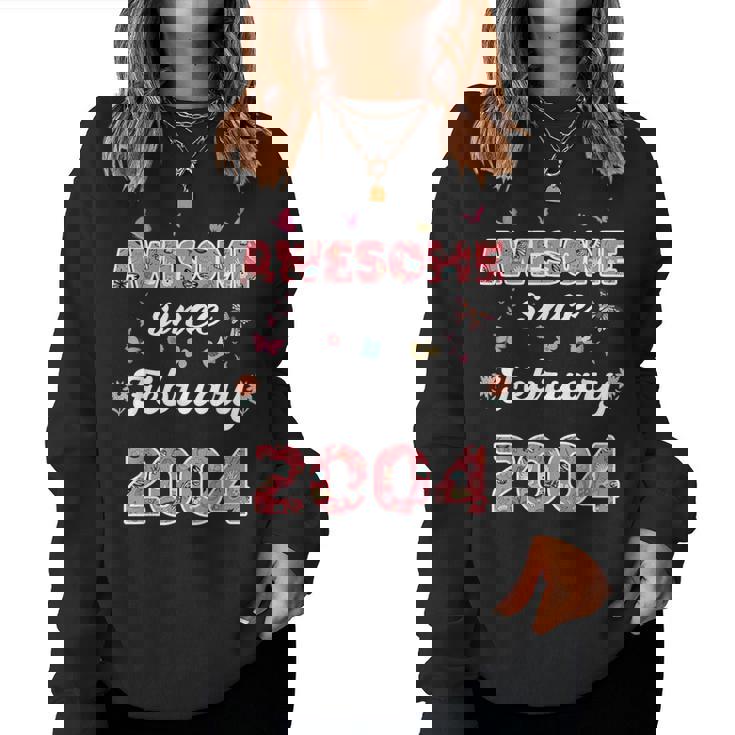 2004年2月から素晴らしい花、2004年2月の誕生日。 レディーススウェットシャツ