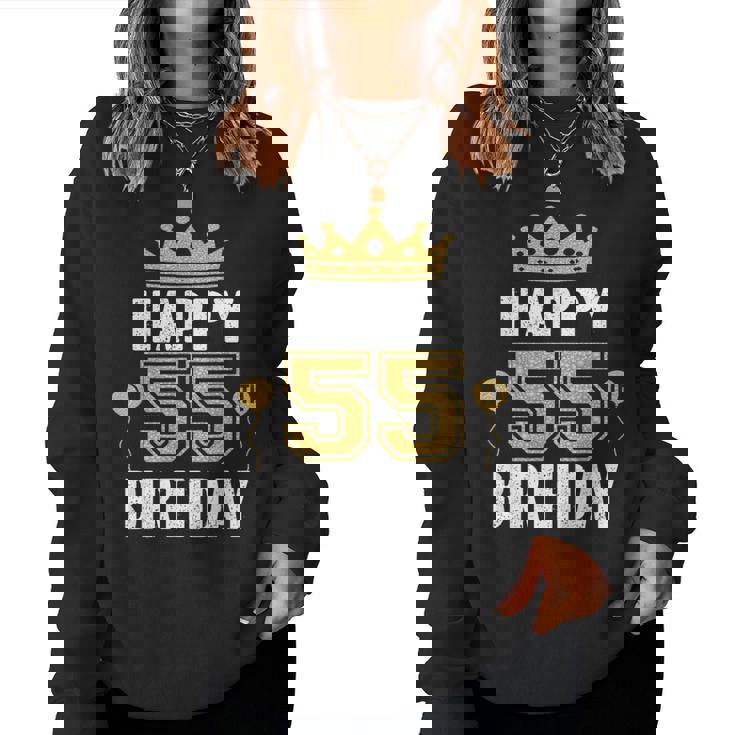 55歳の男性と女性のためのhappy 5Th Birthdayアイデア レディーススウェットシャツ