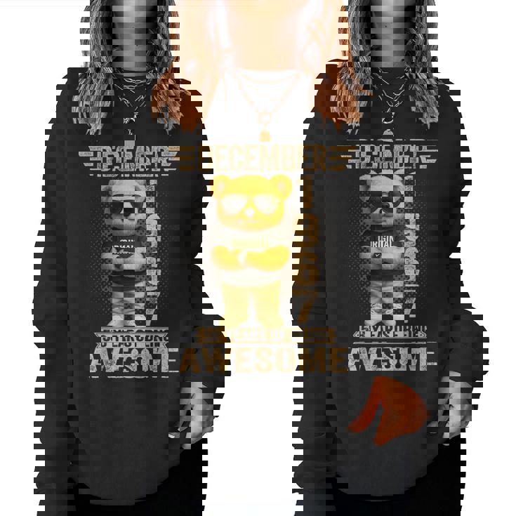 58歳 1967年12月 テディベア 58歳 誕生日 男性 女性 レディーススウェットシャツ