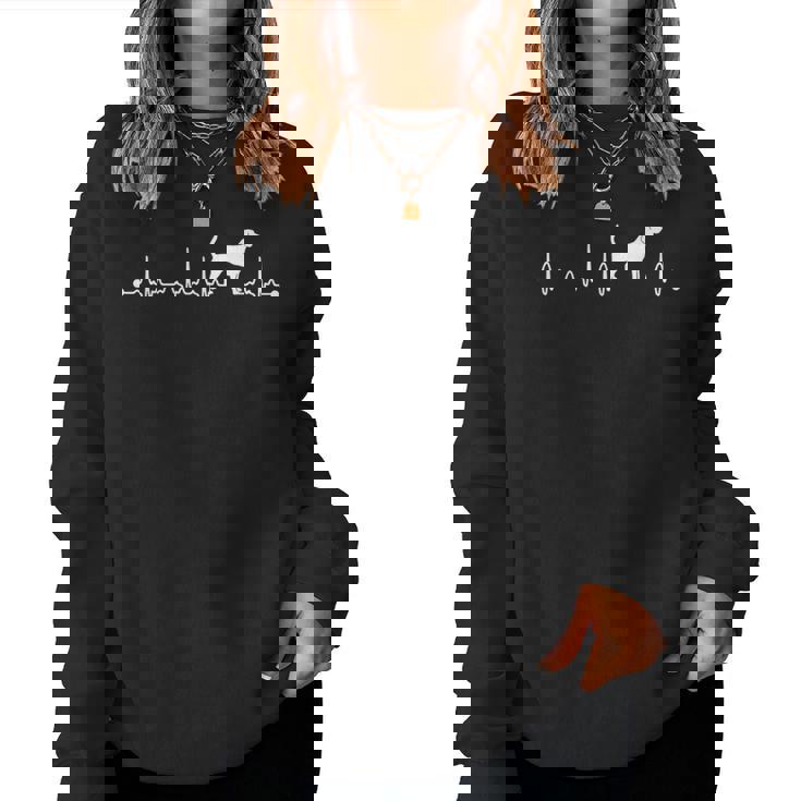 Beagle Heartbeat Ecg Beagle Dog Mum レディーススウェットシャツ