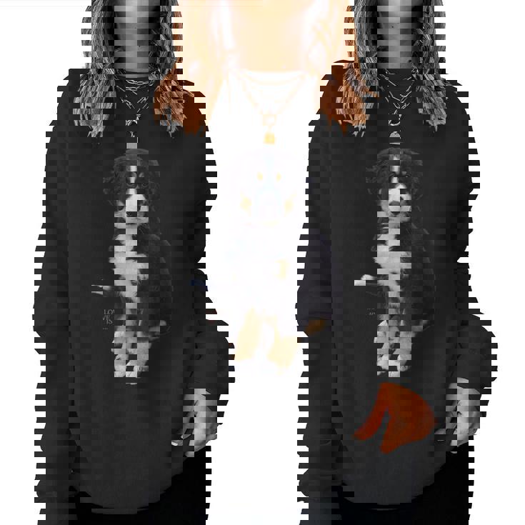 Camicia Bernese Mountain Dog Bernen Mom Dad Dog Pet Love Women Sweatshirt