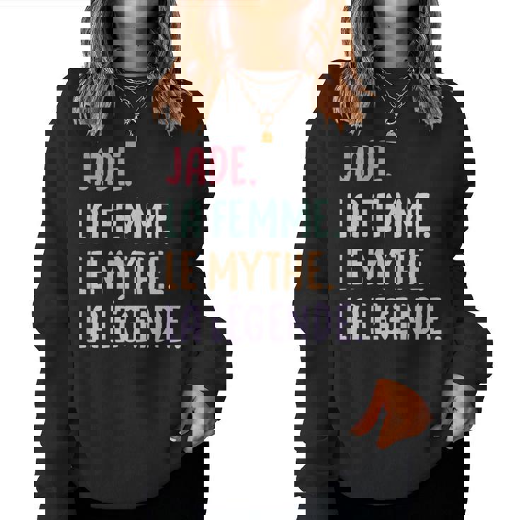 Copine Humour Cadeau Personnalisé Prénom Jade Sweat-shirt pour femme