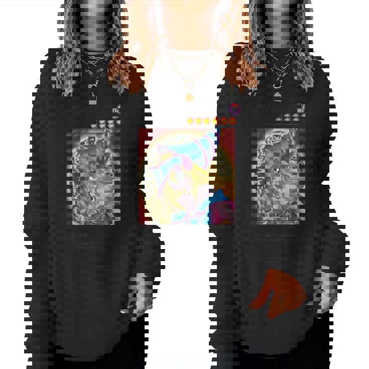 Dark Magician Girl クラシックカードデザイン Papl1447 レディーススウェットシャツ