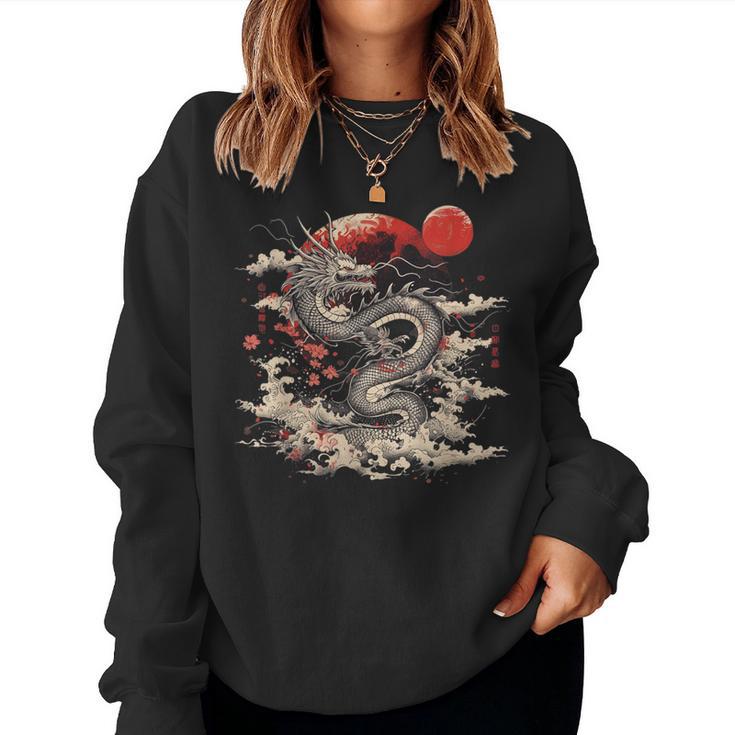 Dragon Japonais Tokyo Dessin Asiatique Traditionnel S Hommes Sweat-shirt pour femme