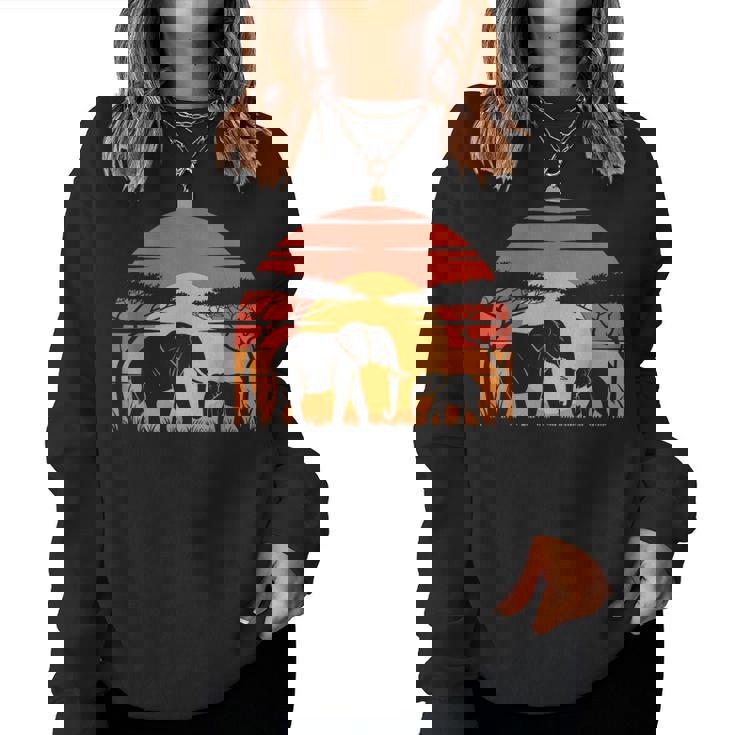 Elefante Estilo Retro Elefanteintage Hombres Es Niños Sudadera Mujer