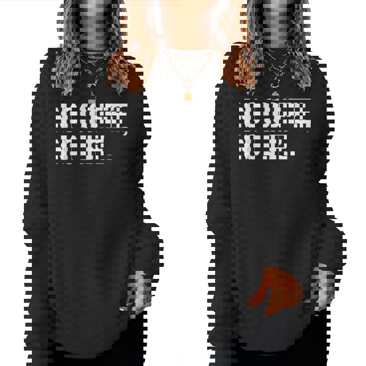 Emergency No Coffee No Life Missing Java 警告サイン レディーススウェットシャツ