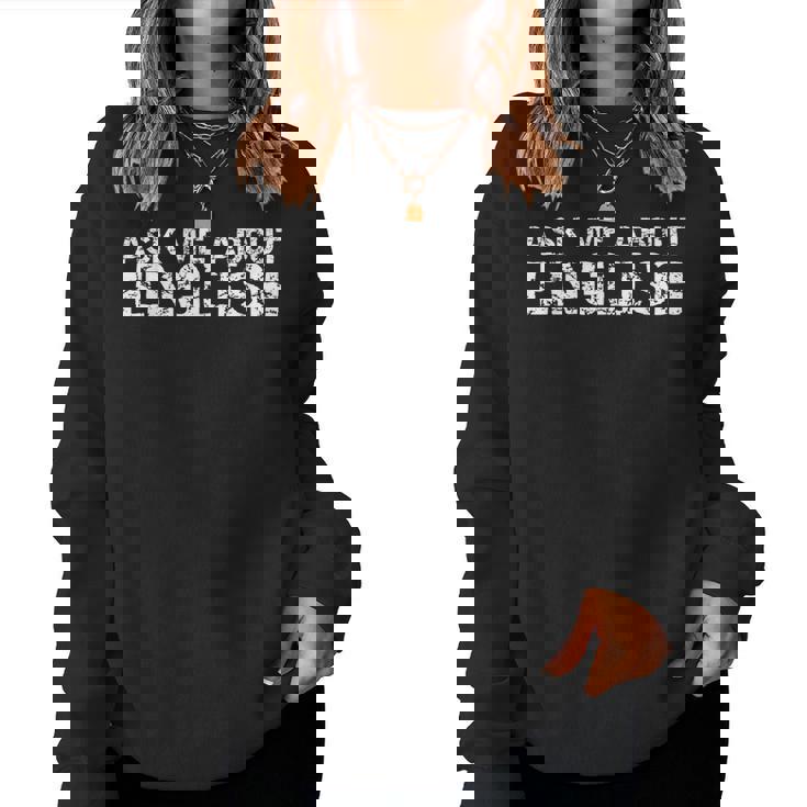 English Teacher In English Teaching Chool Quote レディーススウェットシャツ