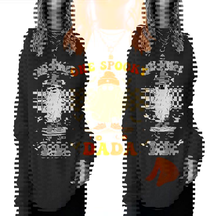 Groovy Boo One Spooky Dada First Halloween Birthday Boy Women Sweatshirt