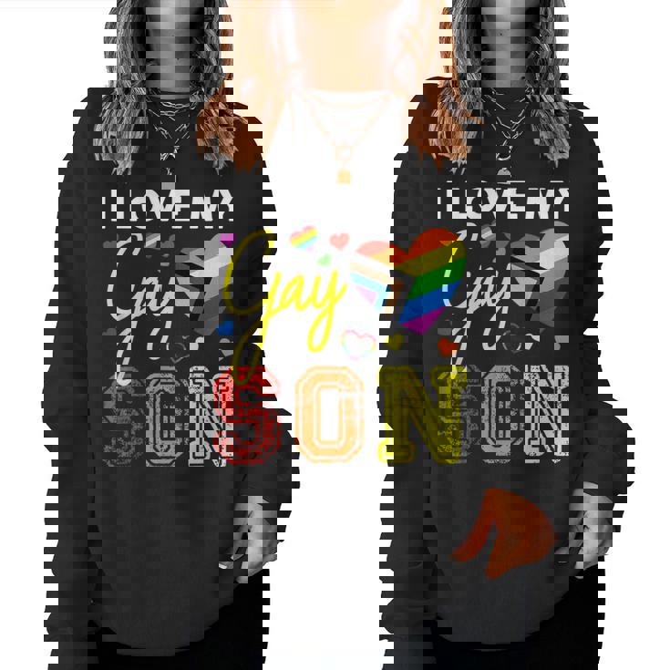 Io Amo Il Mio Gay Figlio Lgbt Orgoglio Mamma Papà Women Sweatshirt