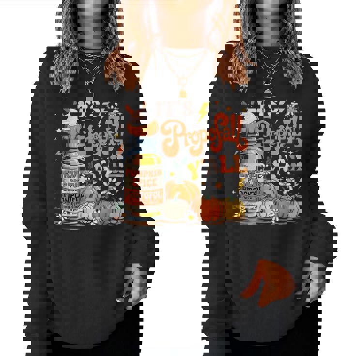 It's Propofall Y'all Crna Icu Nurse Fall Autumn Halloween Women Sweatshirt