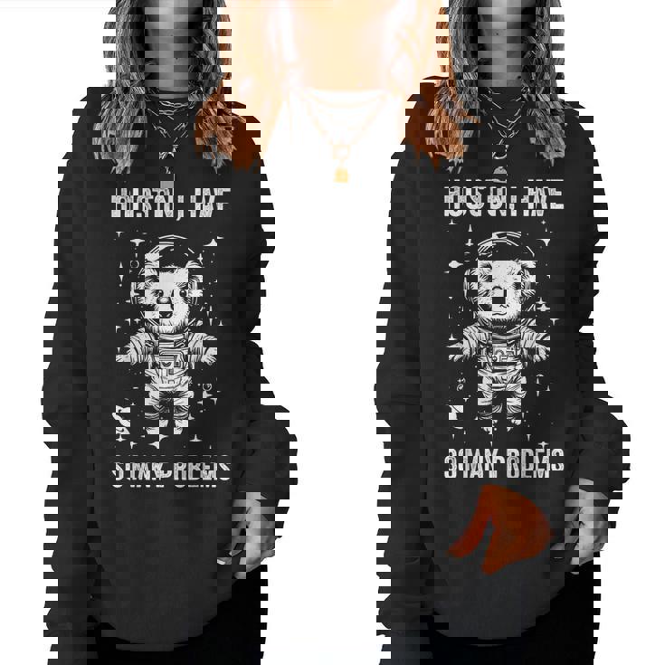 Koala Dad Mompace ヒューストン問題コアラ レディーススウェットシャツ