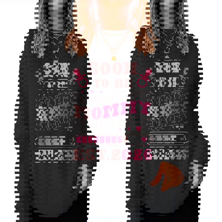Mamma In Attesa Mamma 2026 Che Carica Annuncio Per Il Bebè Women Sweatshirt