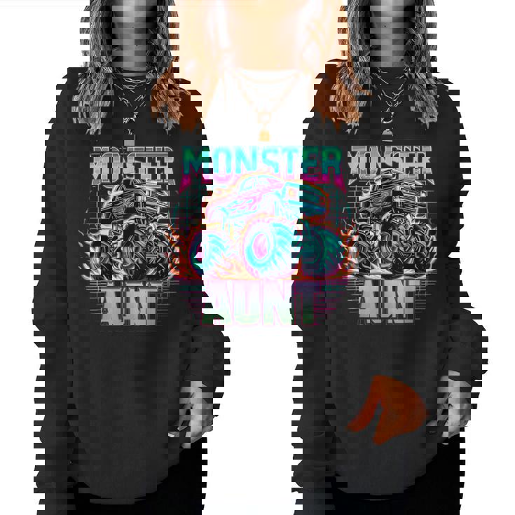 Monster Truck Aunt Monster Truck Are My Jam Truck Lovers Women Sweatshirt
