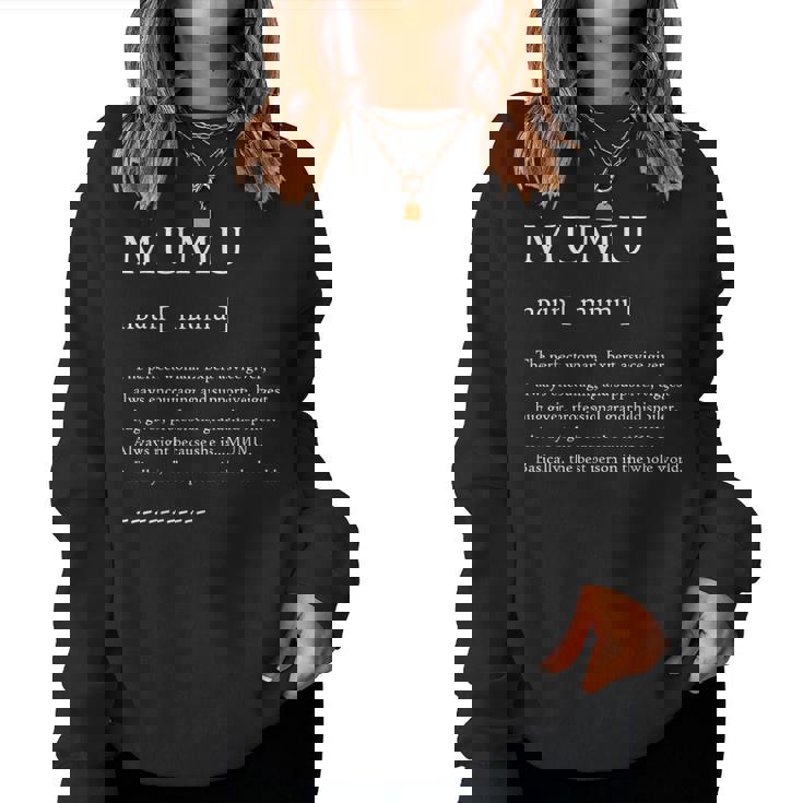 Mumu Definition おばあちゃん母の日パーティー レディーススウェットシャツ