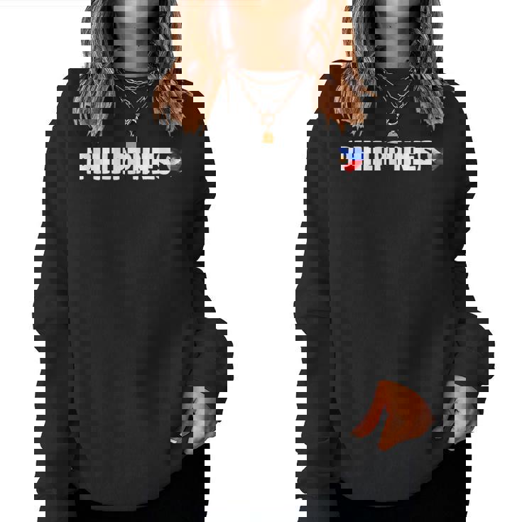 Philippines Flag Heart Pride Philippines Kid レディーススウェットシャツ