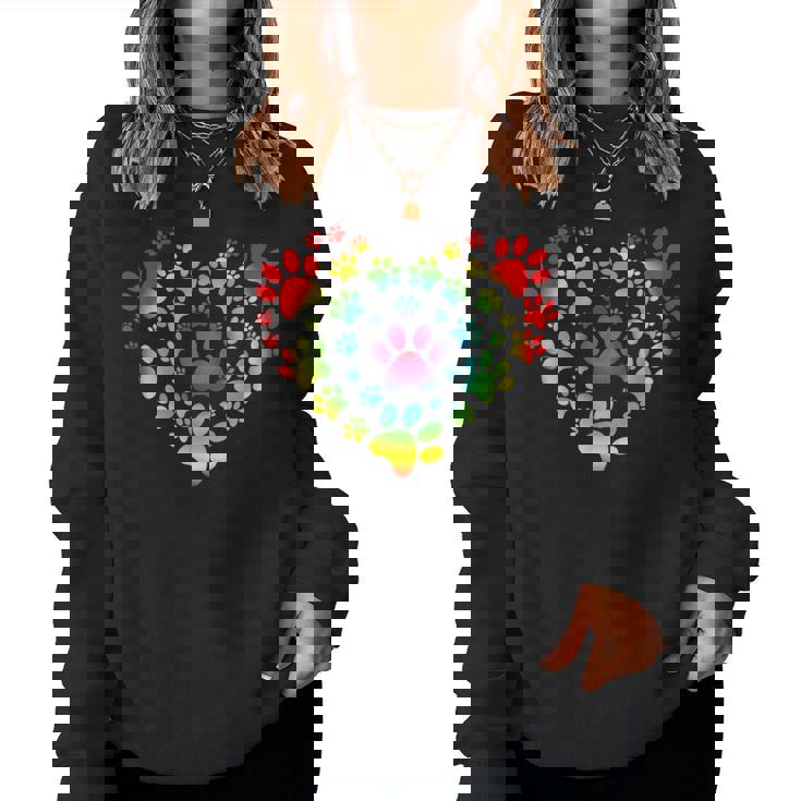 Rainbow Lgbt 猫愛好家 犬 恋人 猫 母 犬 パパ バレンタイン レディーススウェットシャツ