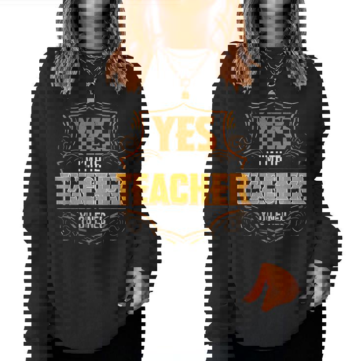 Retro Profession I'm The Teacher レディーススウェットシャツ