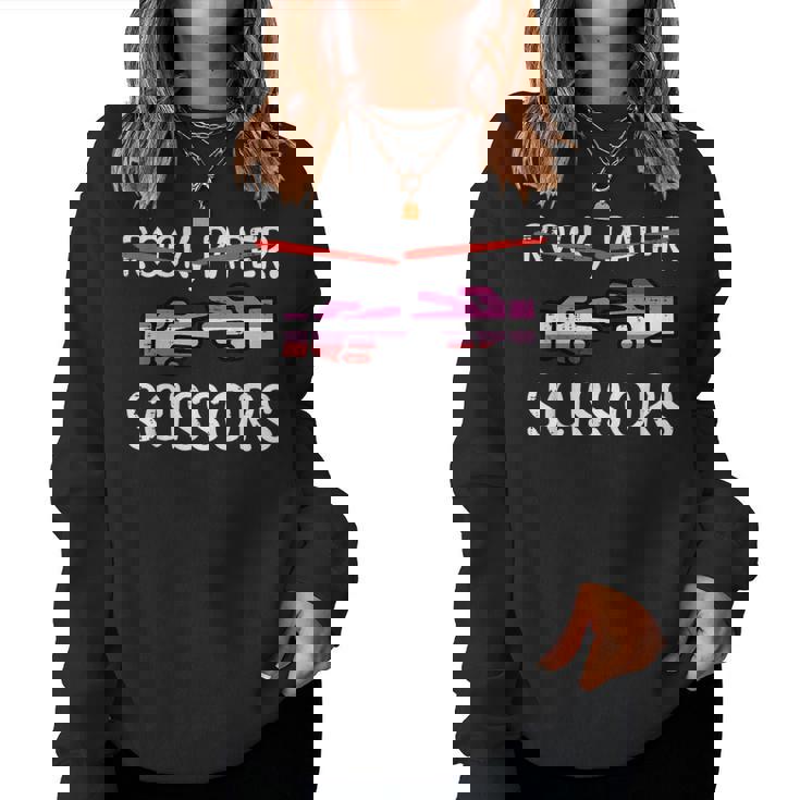 Rock Paper Tijeras Lesbianas Orgullo Bandera Lgbtq Es Sudadera Mujer