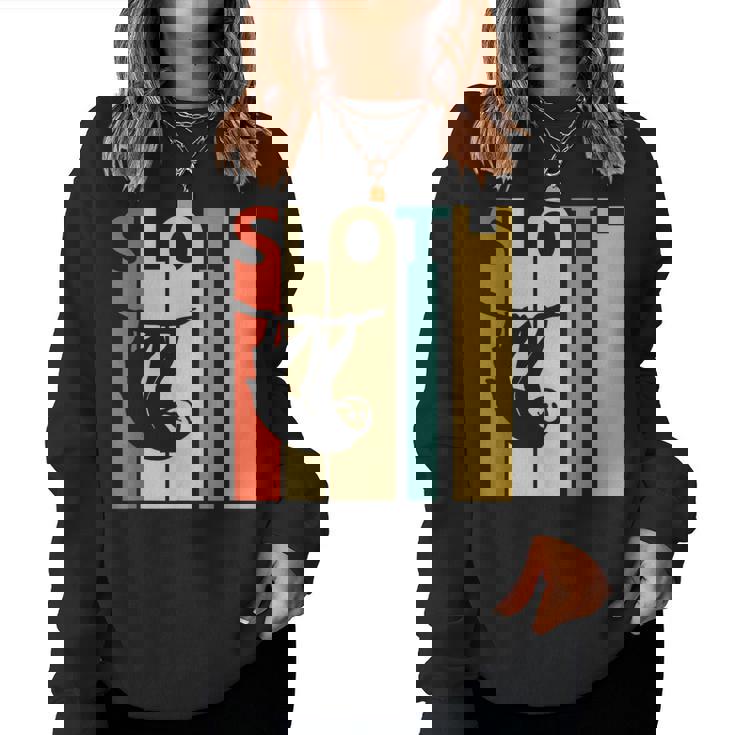 Sloth ナマケモノ 動物 レディーススウェットシャツ