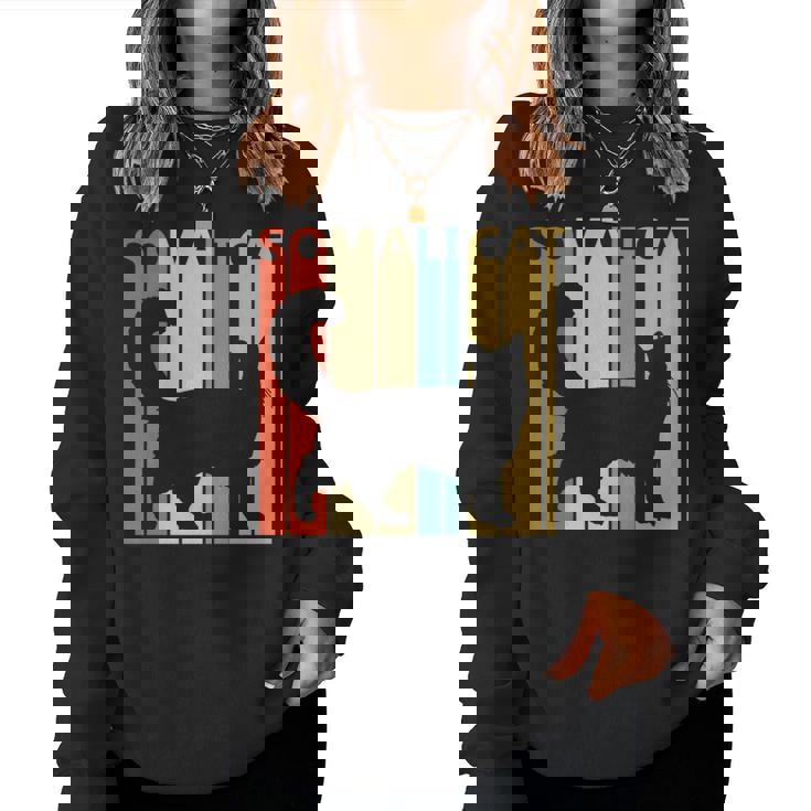 Somali -Omali ソマリ ネコ 長袖tシャツ レディーススウェットシャツ