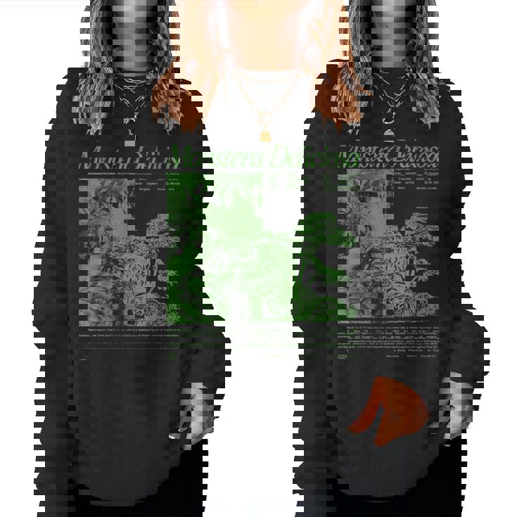 Vintage Monstera Deliciosa Swiss Cheese Plant Tropical Women Sweatshirt