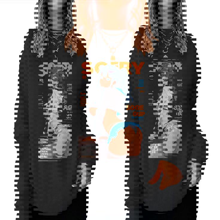 Waifu セクシー アニメ 女の子 モデル 表紙 和風 レディーススウェットシャツ