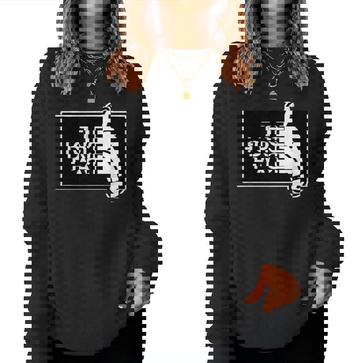 ザ・ホース・フェイス The Horse Face 午年 馬【十二支 干支】2026年 ブランド パロディ レディーススウェットシャツ